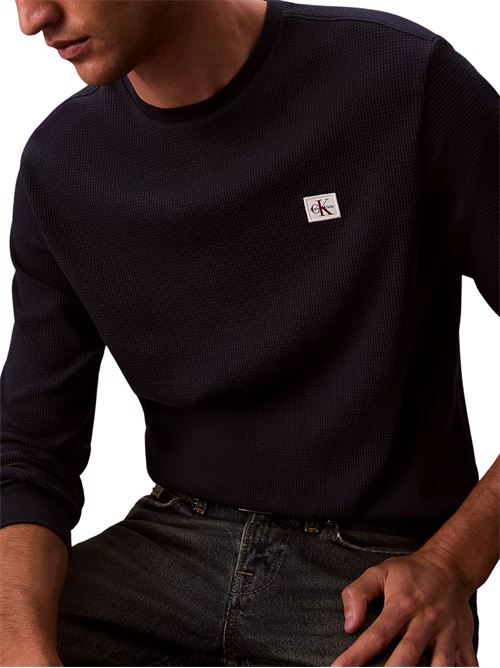 Maglia nera in cotone Calvin Klein Jeans | LV040EM217CEF